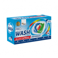 Капсулы для стирки универсальные Pro Wash 721952 32 шт